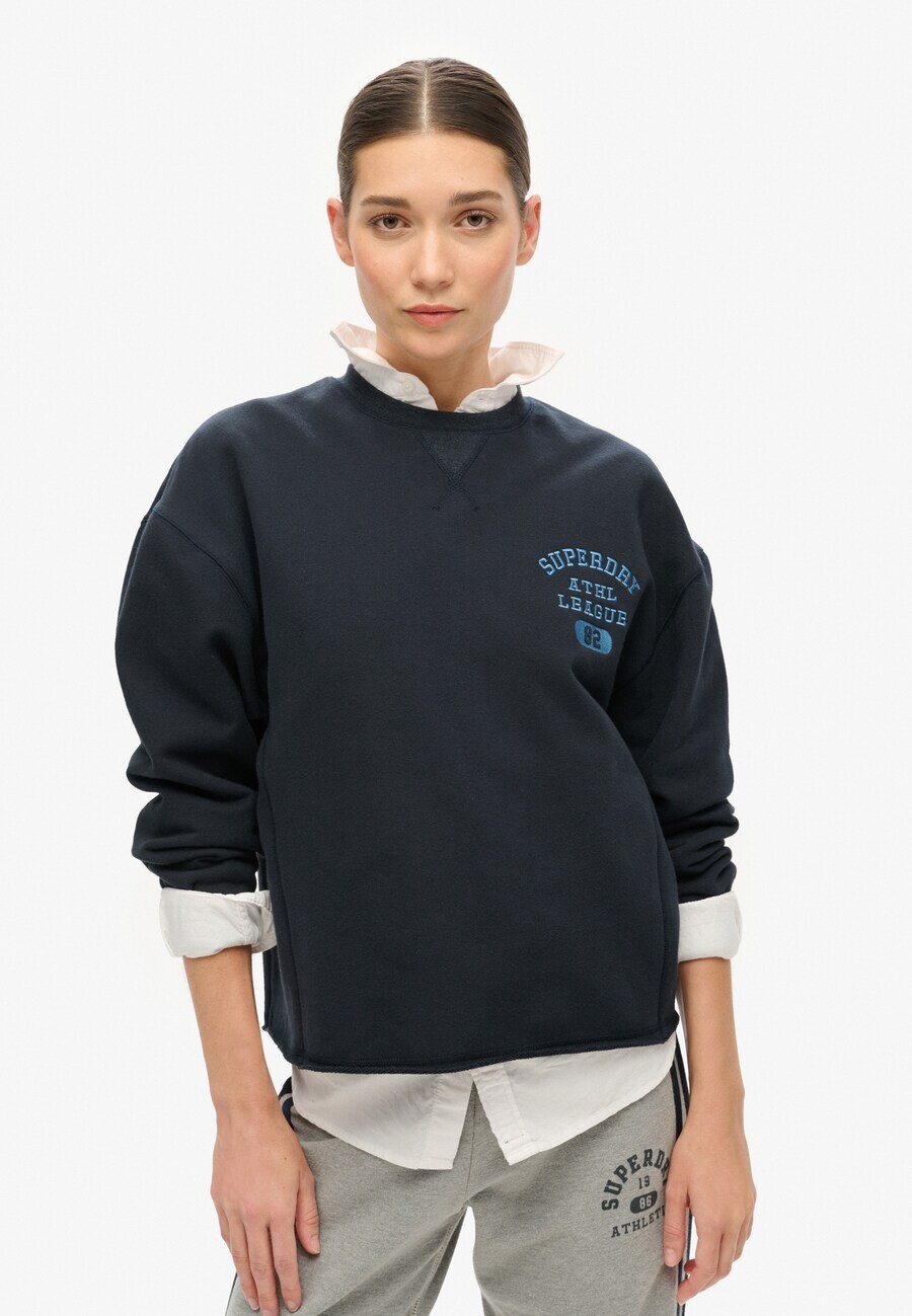 Свитер Superdry Sweatshirt Athletic, цвет marine blue/dark blue — фото 2