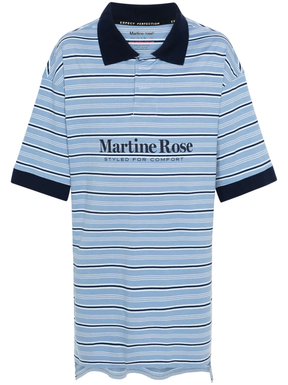 

Полосатая футболка с логотипом Martine Rose, синий