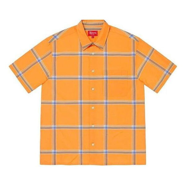 

Рубашка lightweight plaid s/s shirt 'yellow blue' Supreme, желтый