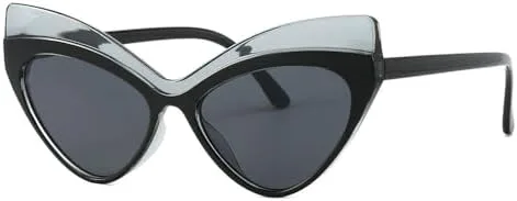 

Модные солнцезащитные очки для женщин в винтажном стиле, оправа для солнцезащитных очков с защитой от УФ-излучения UV400, увеличенного размера MTZJH, Black