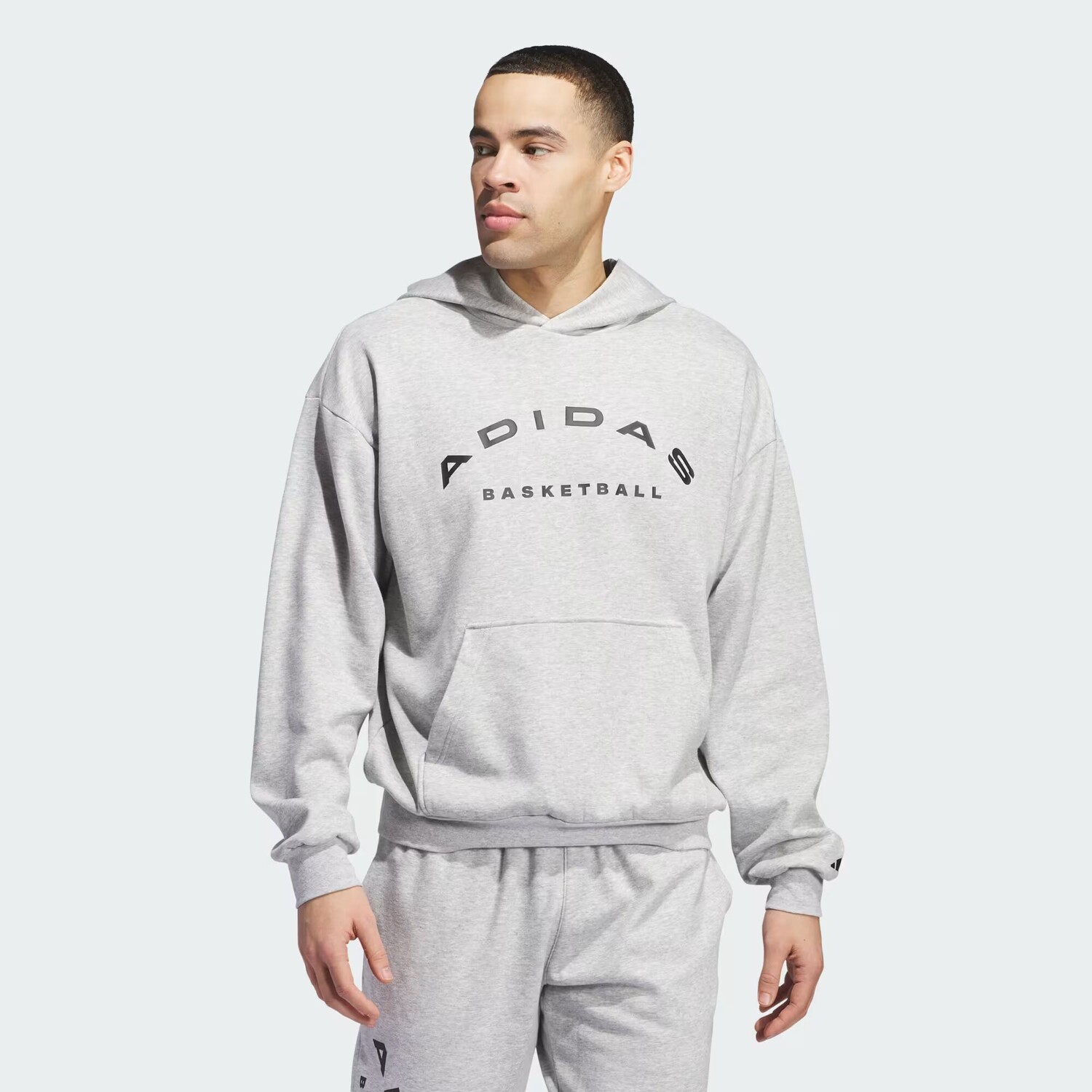 

Флисовая толстовка Select Foundation Adidas, цвет Medium Grey Heather/Black