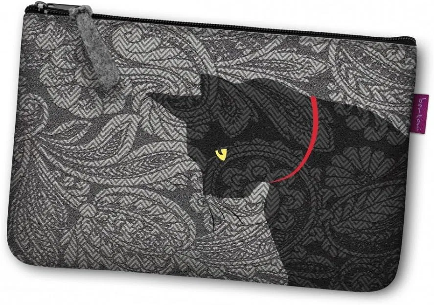 Косметичка из фетра с принтом «Кот» Bertoni