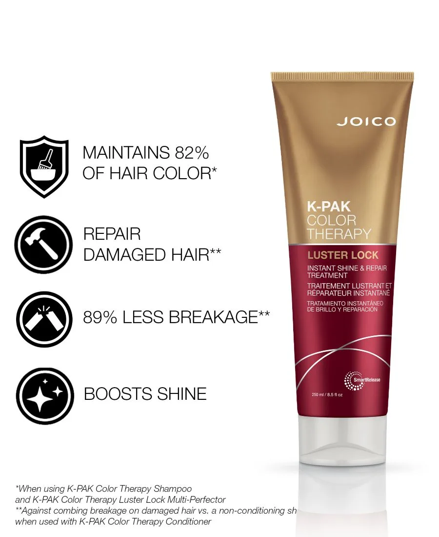 Joico K-PAK Color Therapy Luster Lock Instant Shine & Repair Treatment, 8.5 унций — фото 3