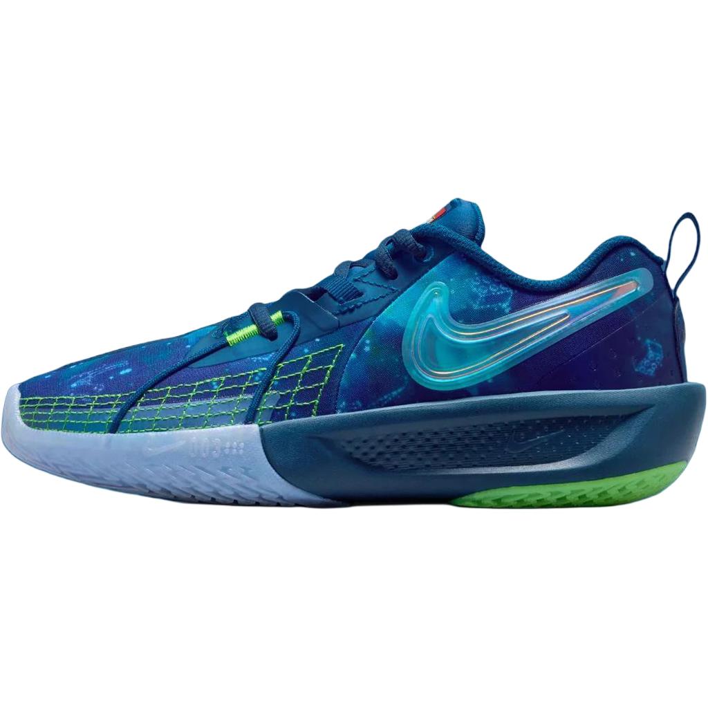 Детские баскетбольные кроссовки G.T. Cut 3 для школьников Nike, Brave синий/Chrome-Plated зеленый