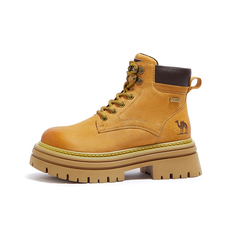 Женские сапоги Martin Earth Yellow/Green/Pink/Apricot/Coffee CAMEL, Earth Yellow (на флисовой подкладке)