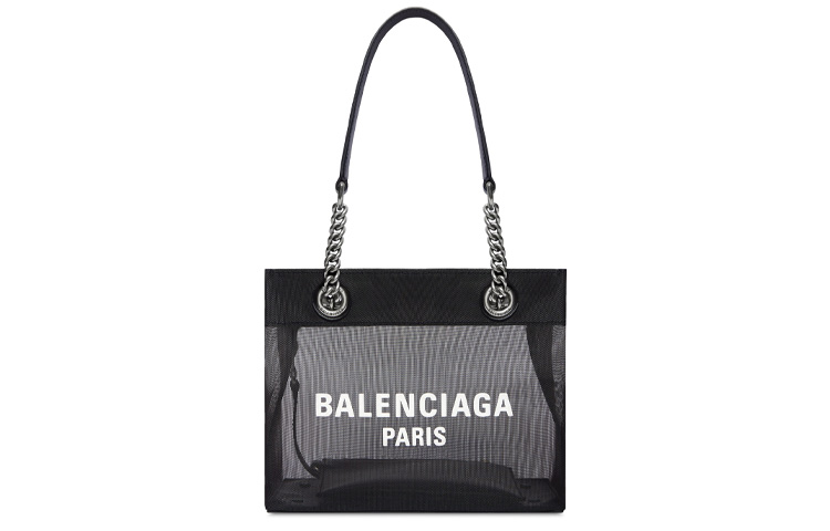 Balenciaga Mesh Fabrics Tote Bag, Shopping Bag, Shoulder Bag, Handbag Trumpets Women's Black — фото 2