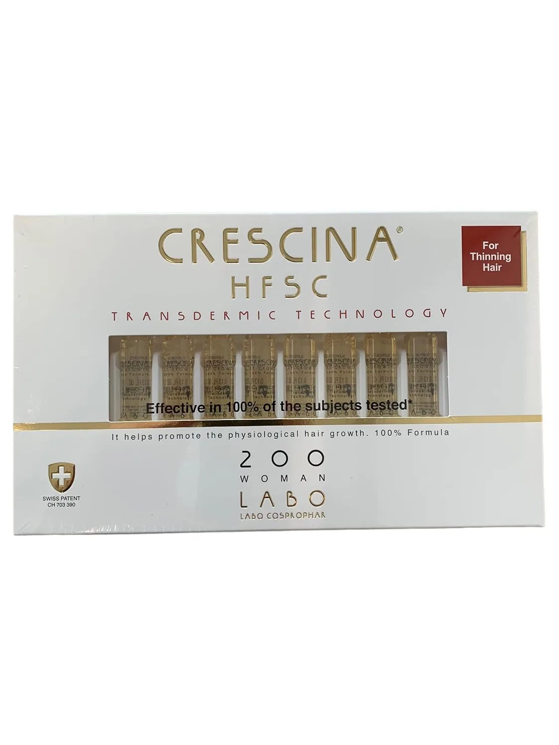 Средство для роста волос «HFSC Hair Growth Treatment» от Crescina, 20 ампул (200 - Advanced Hair Loss) Crescina