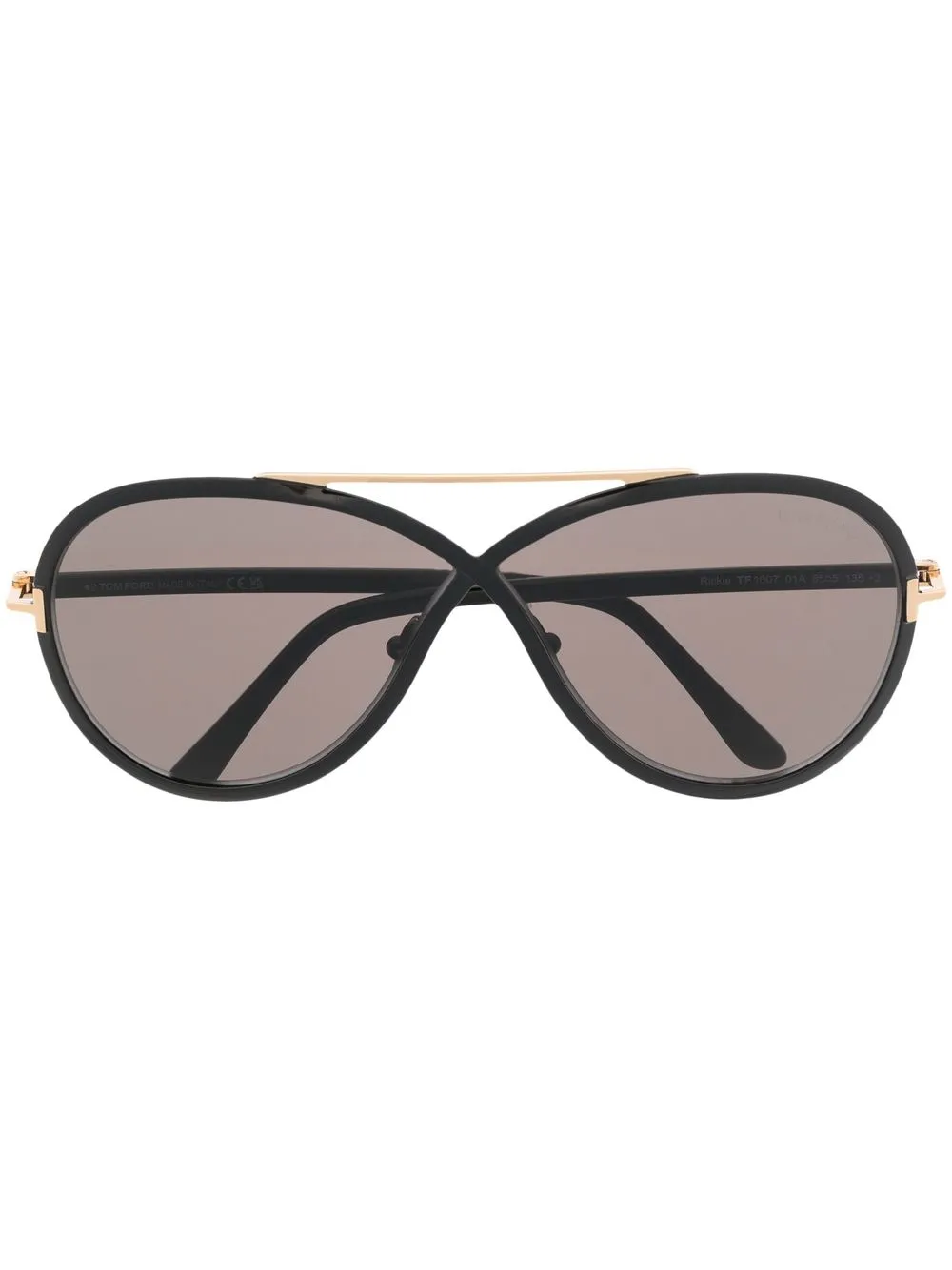 

Солнцезащитные очки в массивной оправе TOM FORD Eyewear, черный