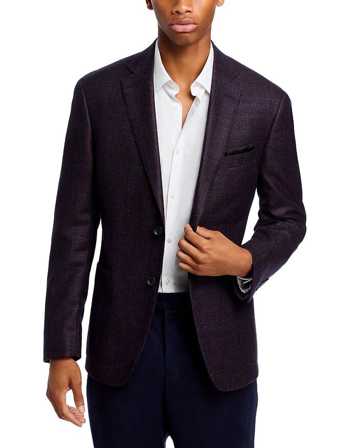 

Магазин мужской одежды Bloomingdale's Loro Piana Fabric, спортивный пиджак в клетку из шерсти, шелка и кашемира в клетку обычного кроя The Men's Store at Bloomingdale's, мультиколор