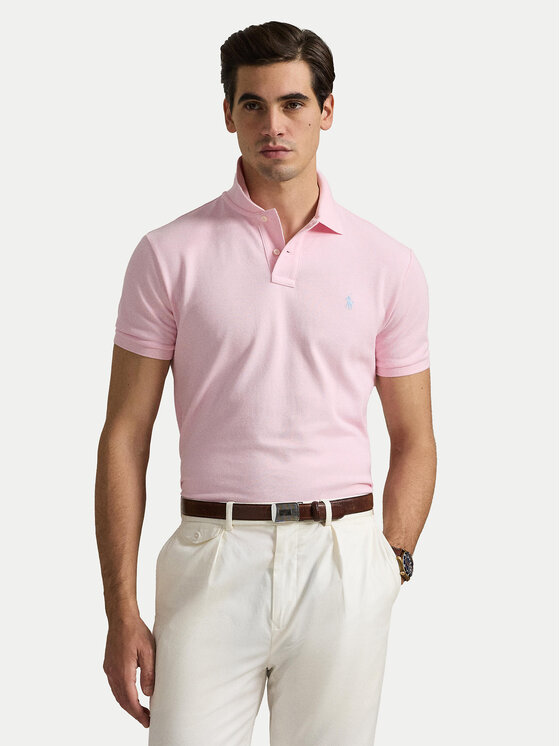 

Рубашка поло облегающего кроя 710536856453 Polo Ralph Lauren, розовый