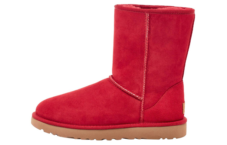 Ботинки зимние женские UGG Classic Short, красный
