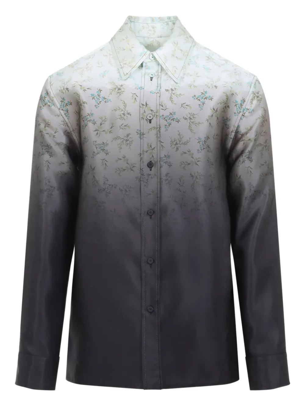 

Рубашка с цветочным принтом Jil Sander, зеленый