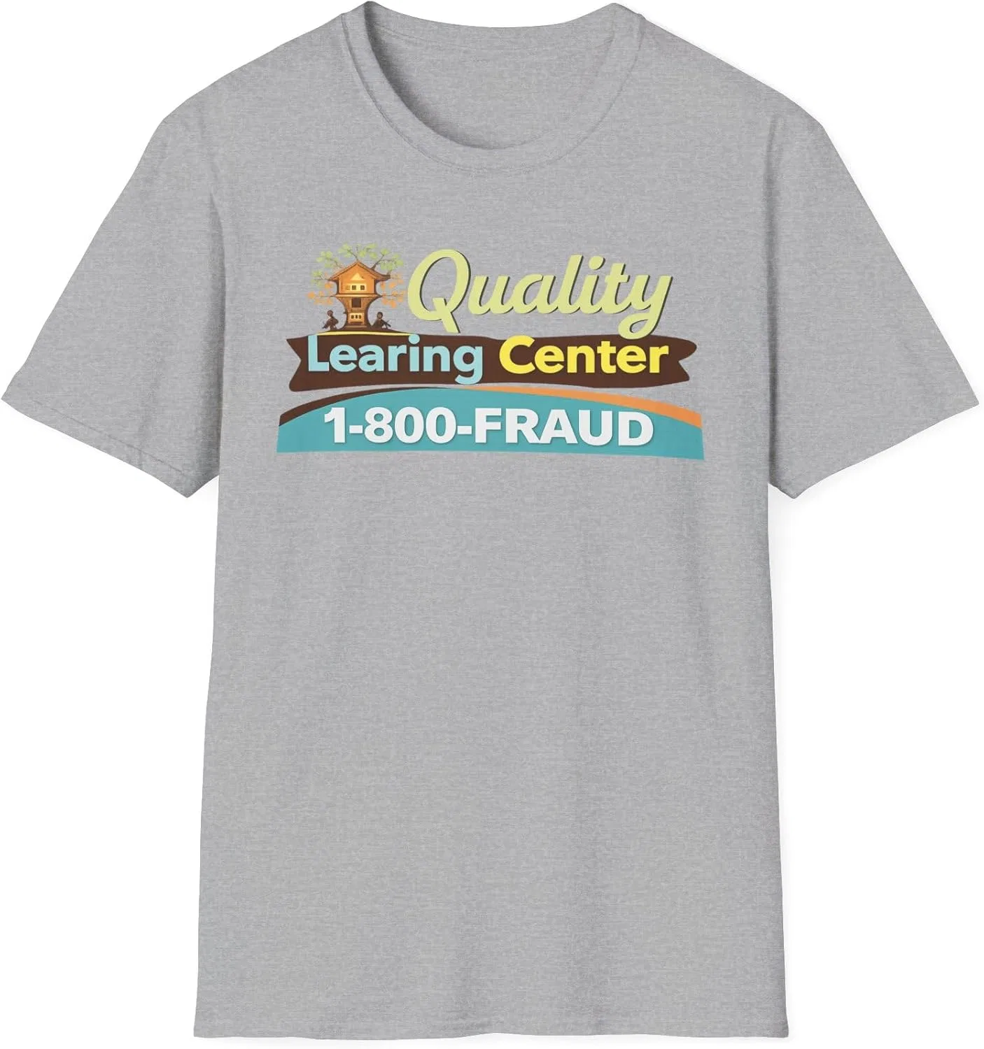 Футболка Quality Learning Center 1-800-FRAUD | Футболка с ретро-логотипом школы