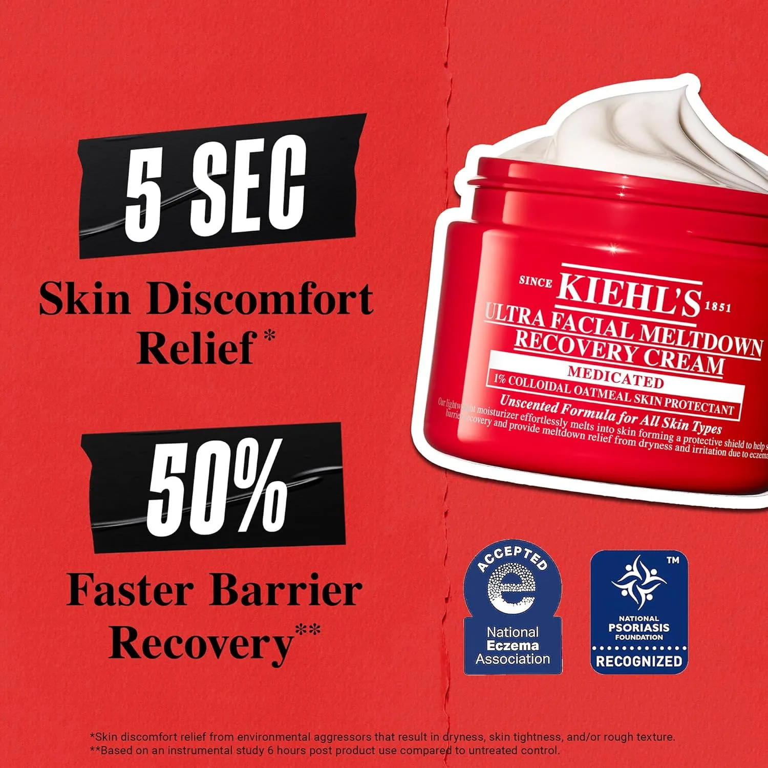 Крем для лица Kiehl's — Ultra Facial Recovery Barrier Cream, легкий увлажняющий , восстанавливает и укрепляет, 50 мл — фото 4
