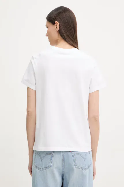Футболка с коротким рукавом хлопковая T2 PERFECT TEE Levi's, белый — фото 3