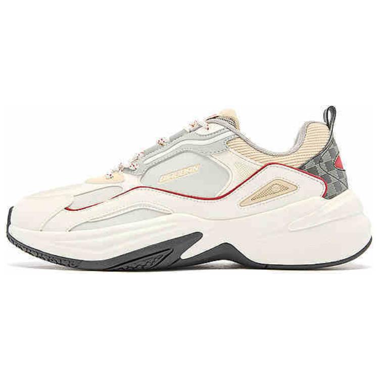 

QIAODAN Нескользящие низкие повседневные туфли, увеличивающие рост, бежево-серые, мужские