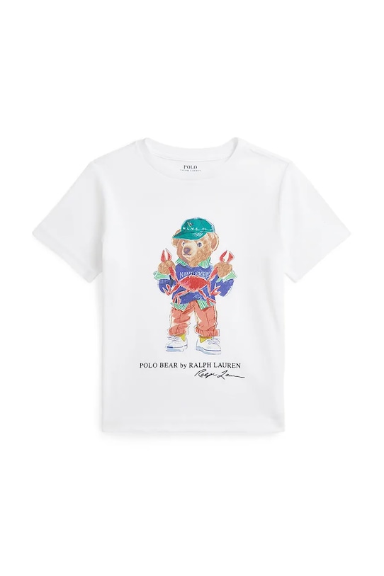 

Детская хлопковая футболка Polo Ralph Lauren, белый