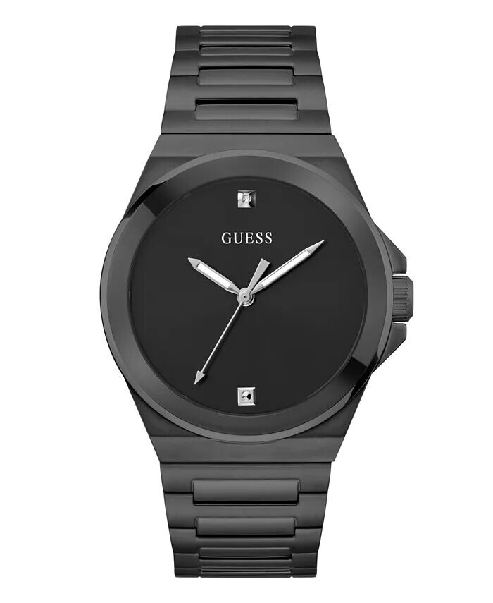 

Мужские аналоговые черные часы из нержавеющей стали, 44 мм GUESS, черный