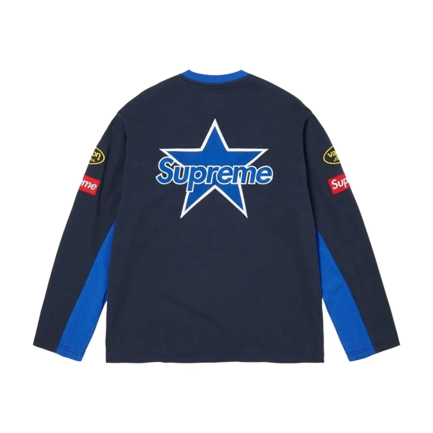 Футболка Supreme x Vanson Leathers SS26 с длинными рукавами, цвет «Navy» — фото 2