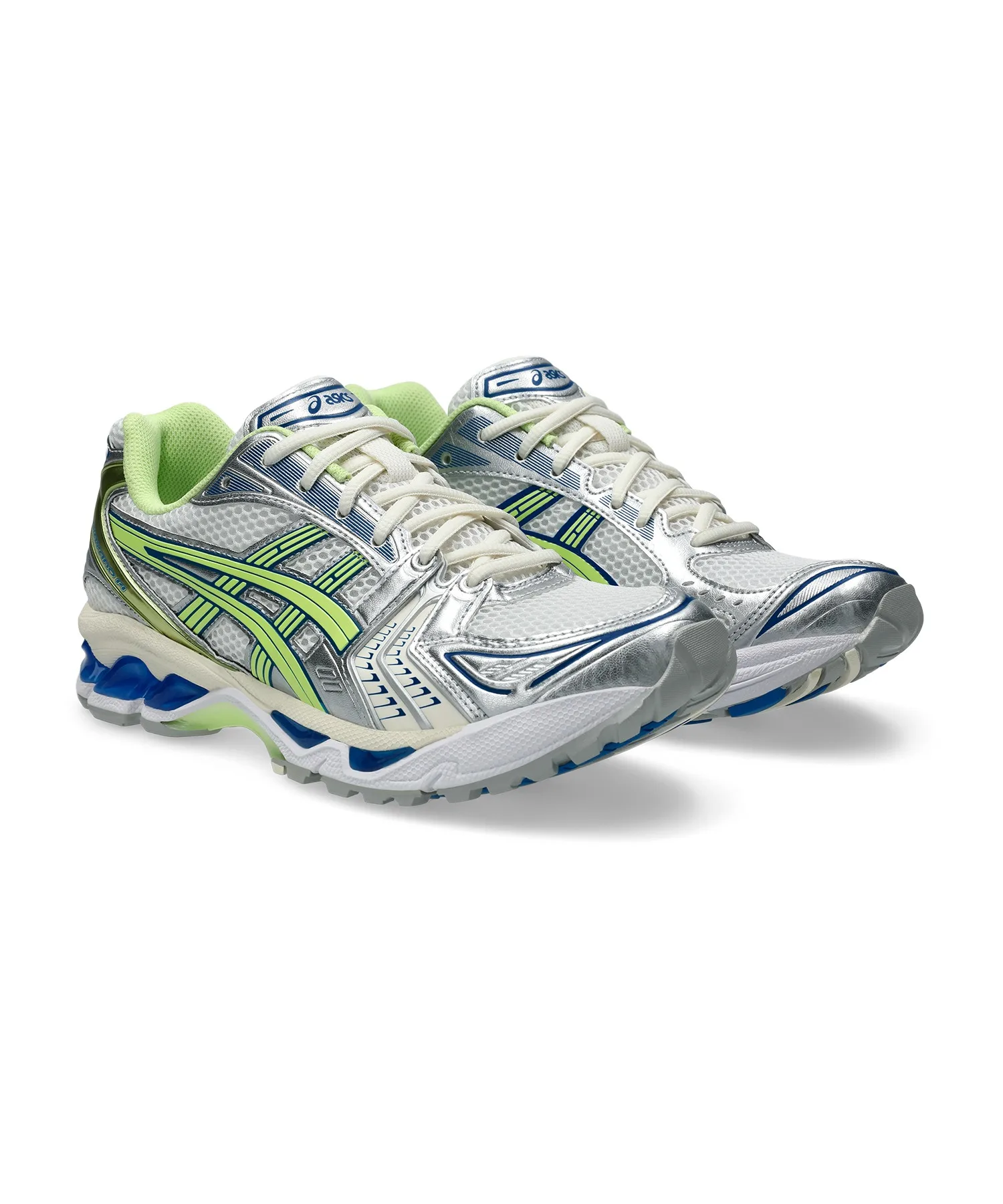 Унисекс кроссовки для бега ASICS GEL-KAYANO 14 белые с лаймом