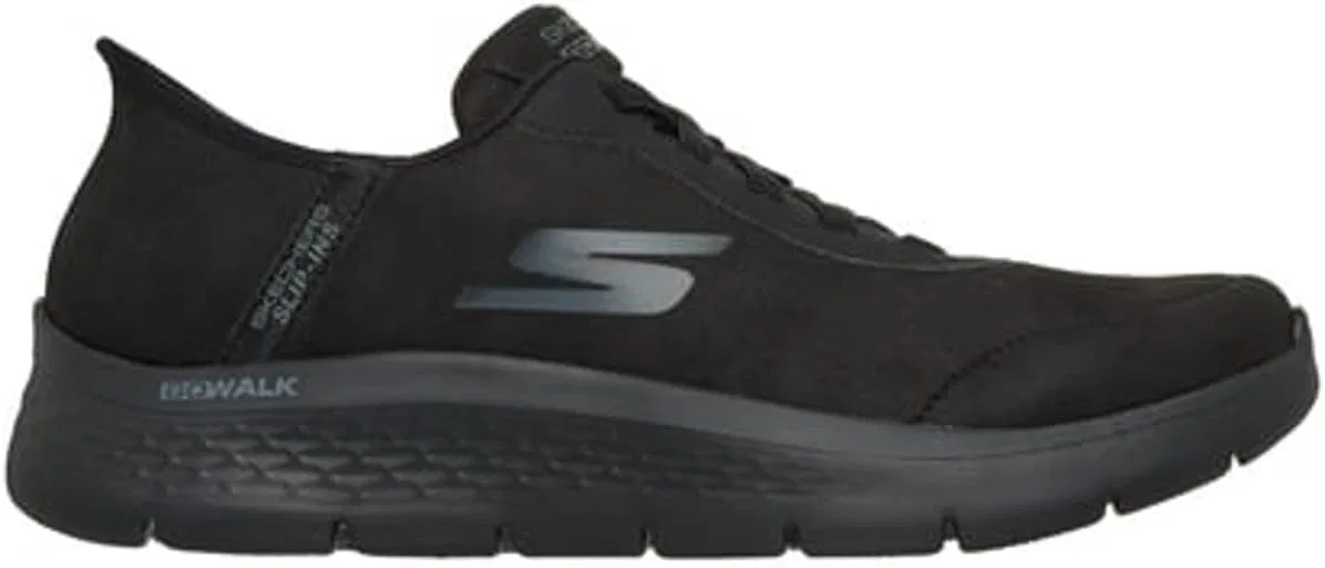 Мужские кроссовки Skechers Slip Ins Go Walk Flex Trainers, Black Textile — фото 4