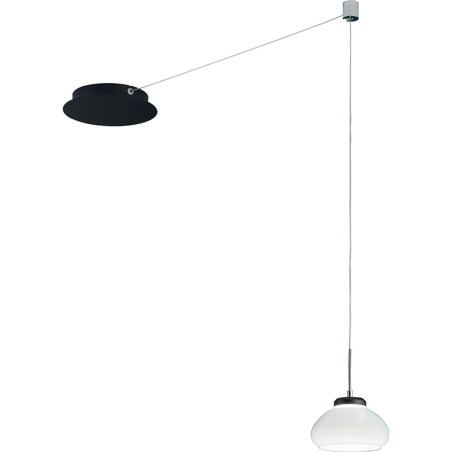 

Светодиодная подвесная лампа Fabas Luce, 14x350 см, черно-белый