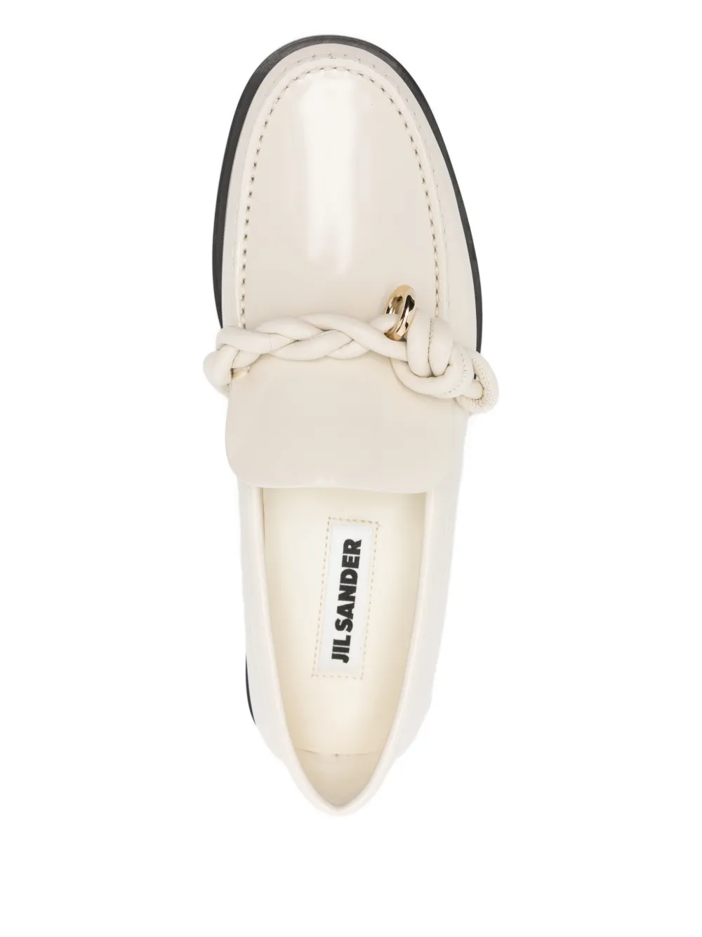 Лоферы с узлом на верхней части JIL SANDER, нейтральный — фото 4