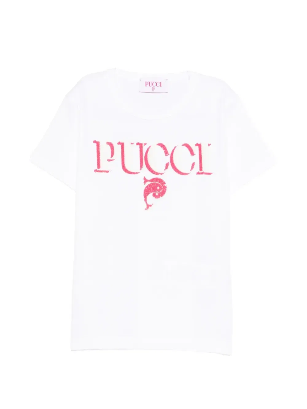 Футболка с принтом Pucci Junior, белый