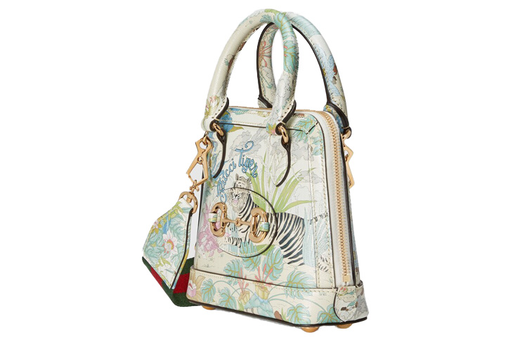 Женская сумка-купол GUCCI из хлопка — фото 3