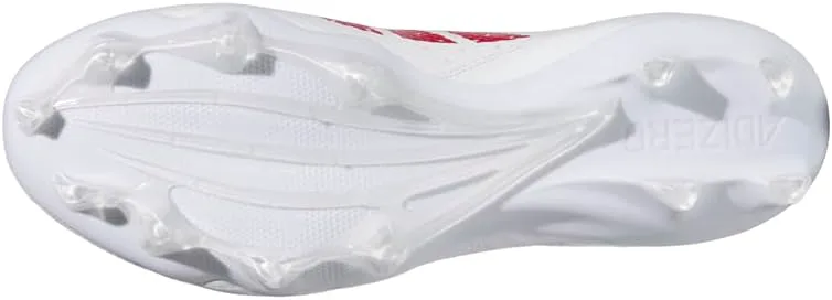 Футбольные бутсы Adidas Adizero Impact для взрослых, унисекс, белый/красный — фото 2