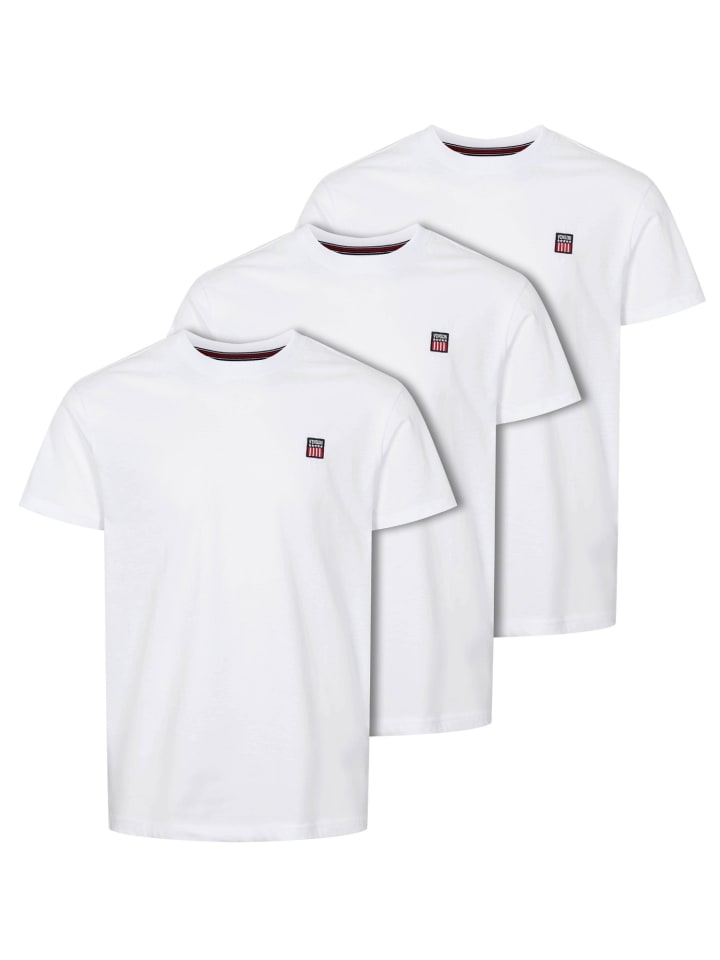 

Набор из 3 футболок Massimo белого цвета (белый-белый-белый)