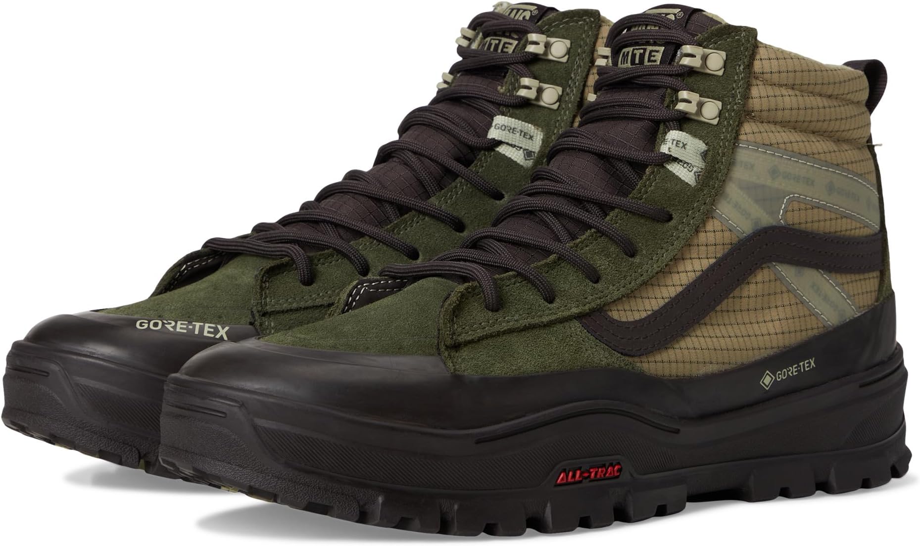 Кроссовки Vans Unisex MTE SK8-Hi GORE-TEX Insulated, Dark Green/Dark Brown