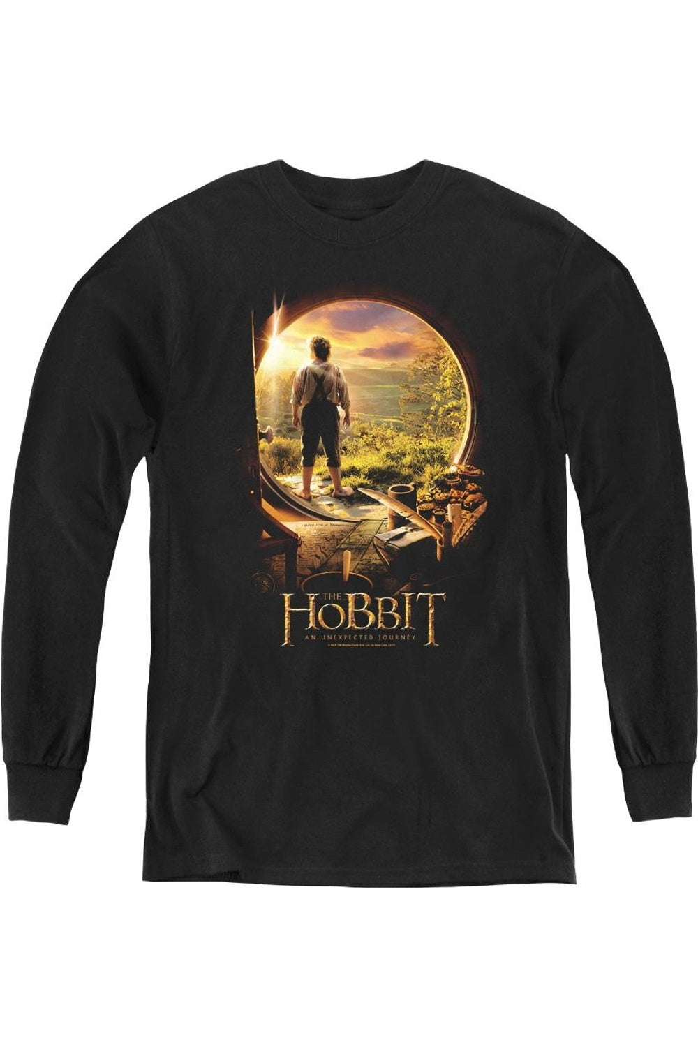 

Футболка The Hobbit Hobbit In Door с длинным рукавом для молодежи Gildan, черный