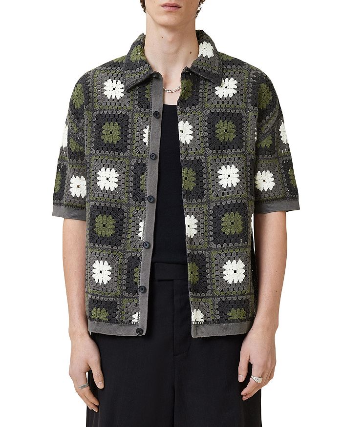 

Кардиган из хлопка с коротким рукавом Mandon ALLSAINTS, мультиколор