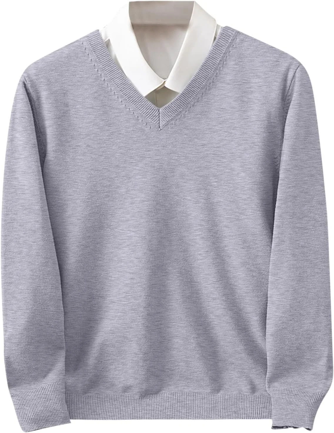 

Мужской свитер V-образным вырезом Slim Fit легкий