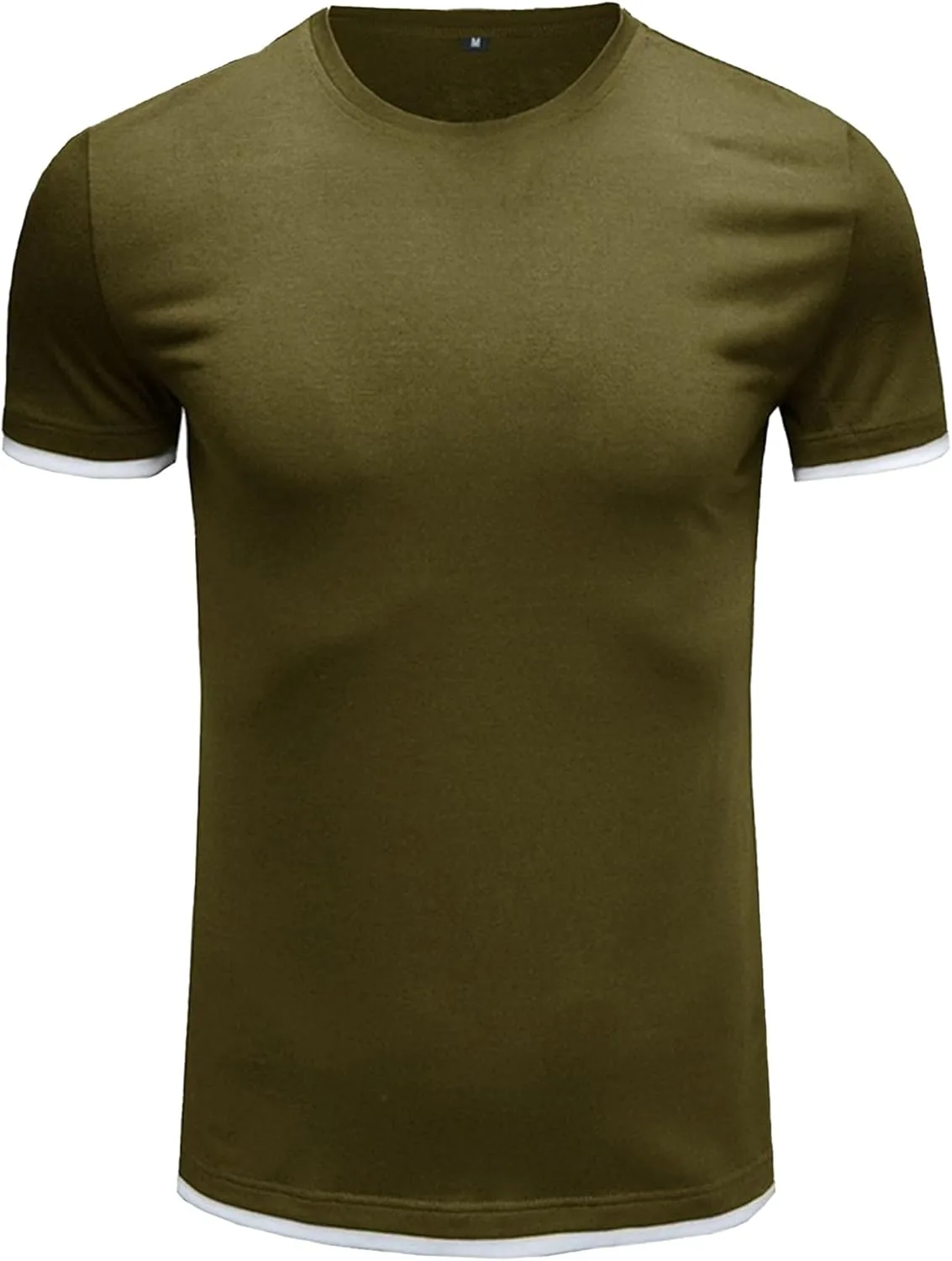 

Мужская футболка с круглым вырезом из хлопка, короткий рукав Aosufei