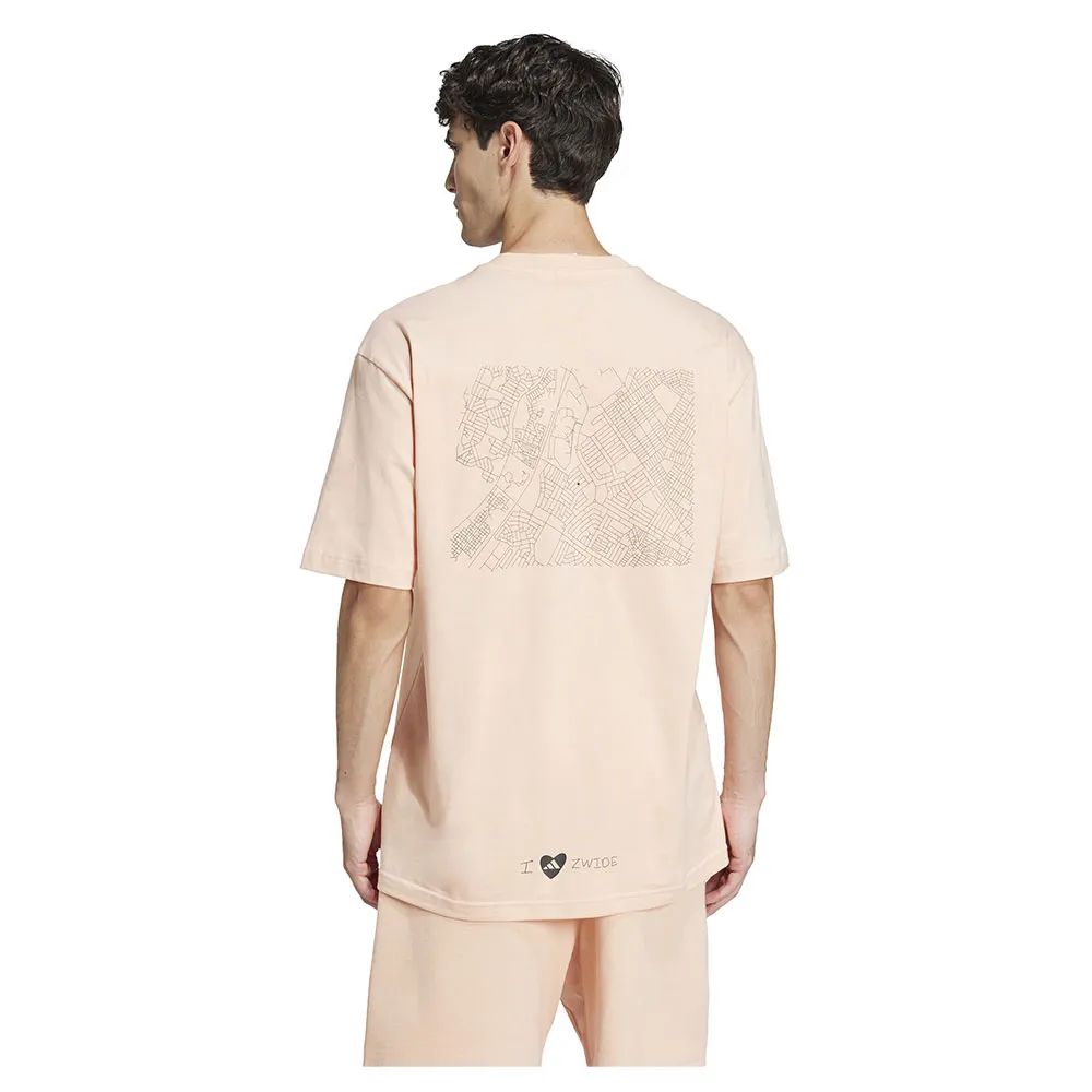 Футболка с коротким рукавом adidas X Zwide Graphic, розовый — фото 2
