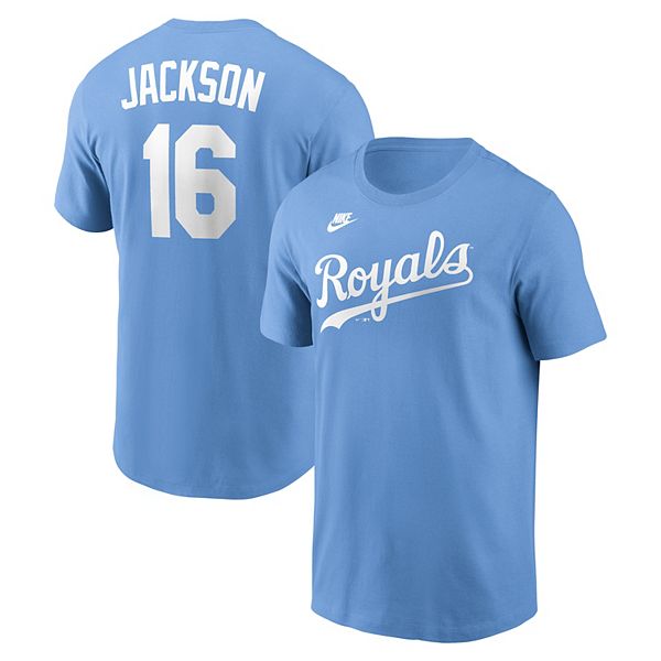 

Мужская футболка bo jackson light blue kansas city royals cooperstown collection name & number Nike