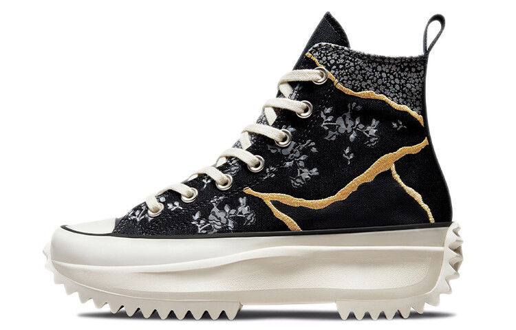 

Кеды Converse Run Star Hike Hi Metallic Silver Floral Women's