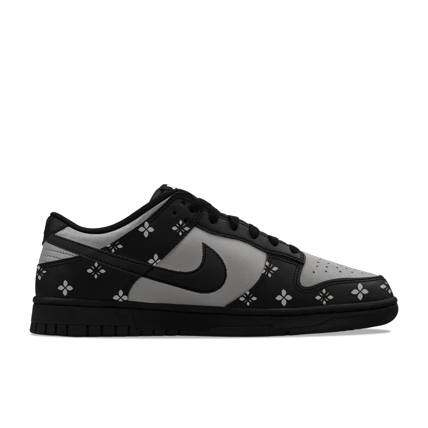 Кроссовки кожаные Nike Dunk Low Black Gray — фото 4