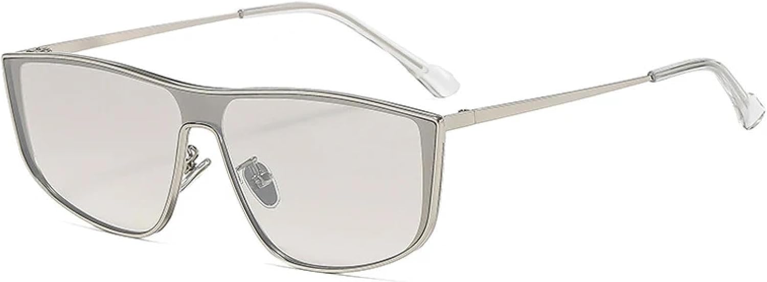 

Модные винтажные металлические солнцезащитные очки для женщин и мужчин, стиль панк, роскошь, для активного отдыха, вождения, защита от УФ-излучения UV400 TKKTLLT, Silver Silver