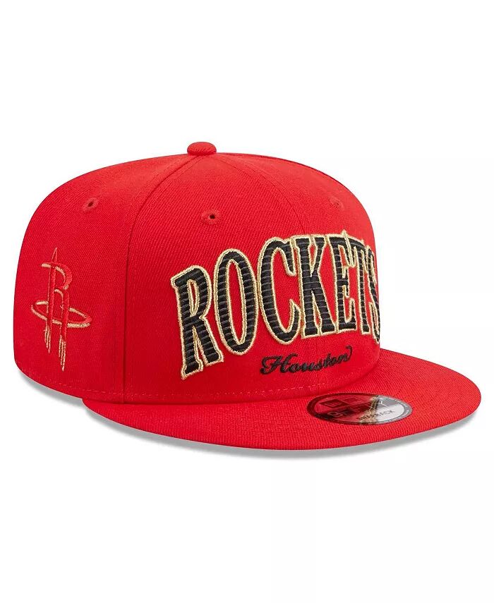 

Мужская красная бейсболка Houston Rockets Golden Tall Text 9FIFTY Snapback New Era, красный