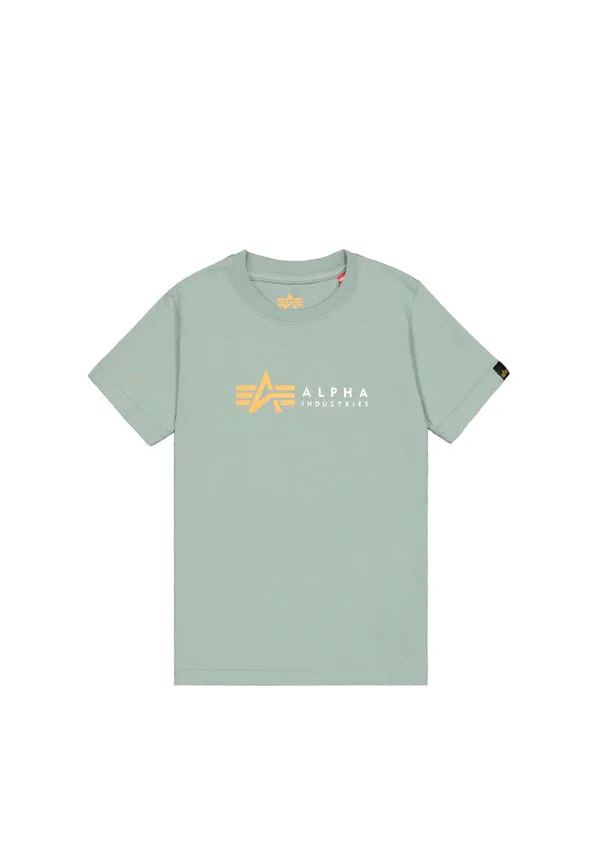 Футболка унисекс с принтом label t Alpha Industries, Frost Green