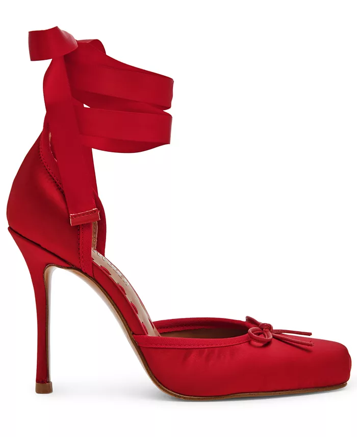 Женские балетки Larina на шнуровке с высоким каблуком Steve Madden, желтый — фото 2
