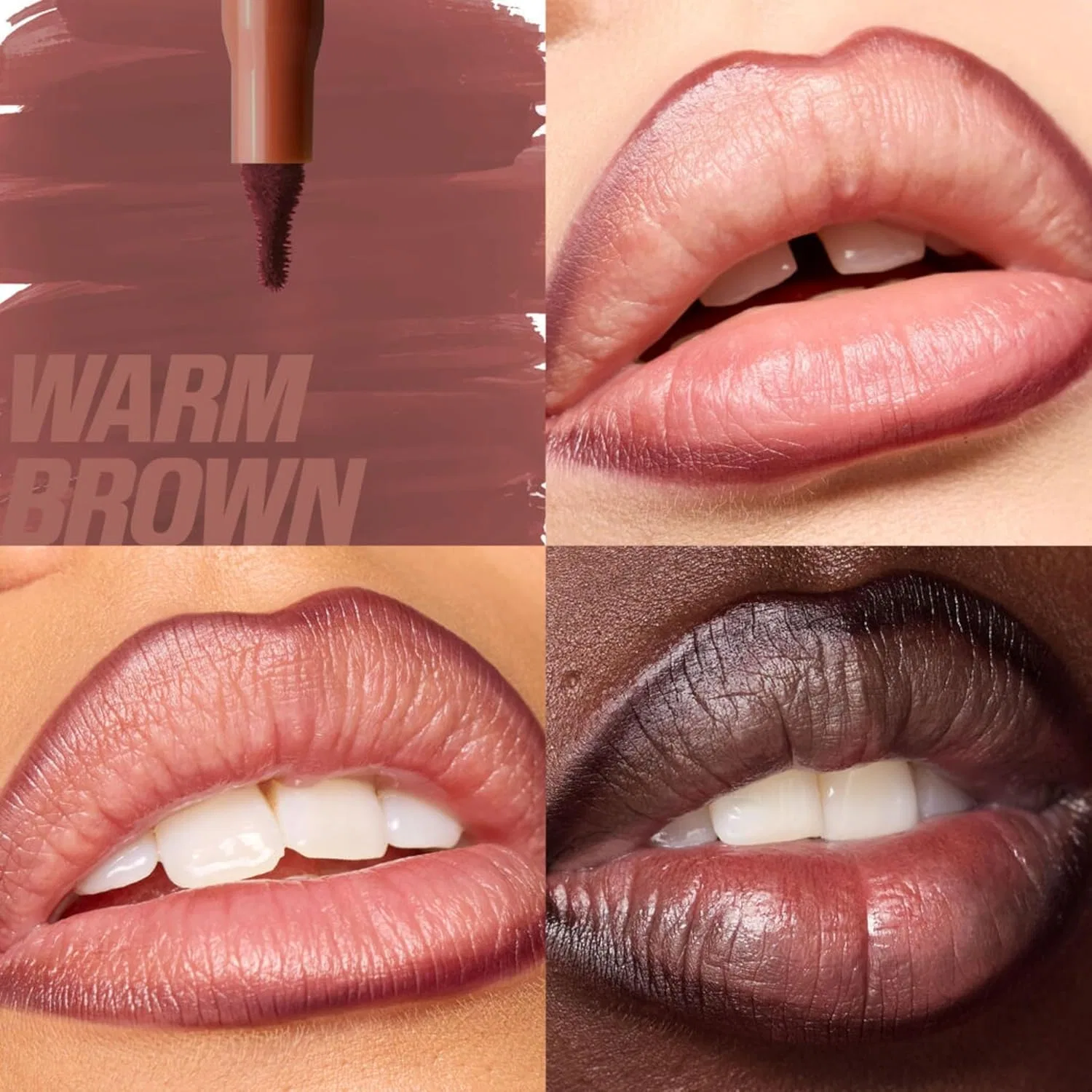Тинт для губ Huda Lip Contour Stain Warm Brown 0.03 Fl Oz — фото 3
