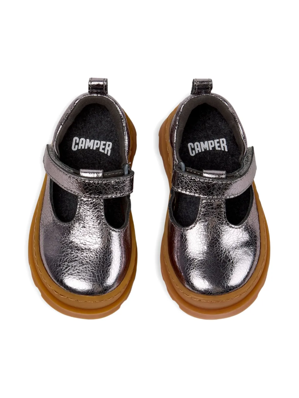 Туфли с Т-образным ремешком Camper Kids, серебряный — фото 3