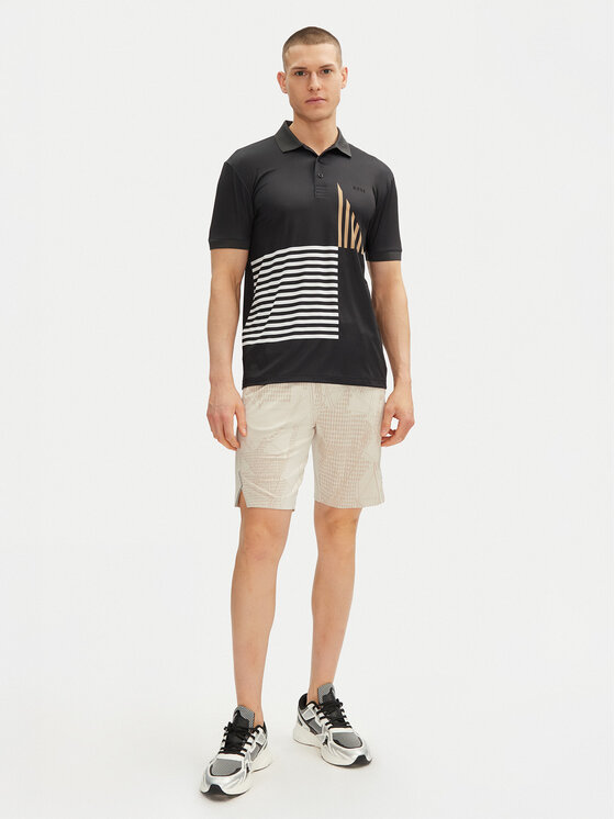Рубашка поло стандартный крой Paddy Striped C1 50539506 Boss, черный — фото 2