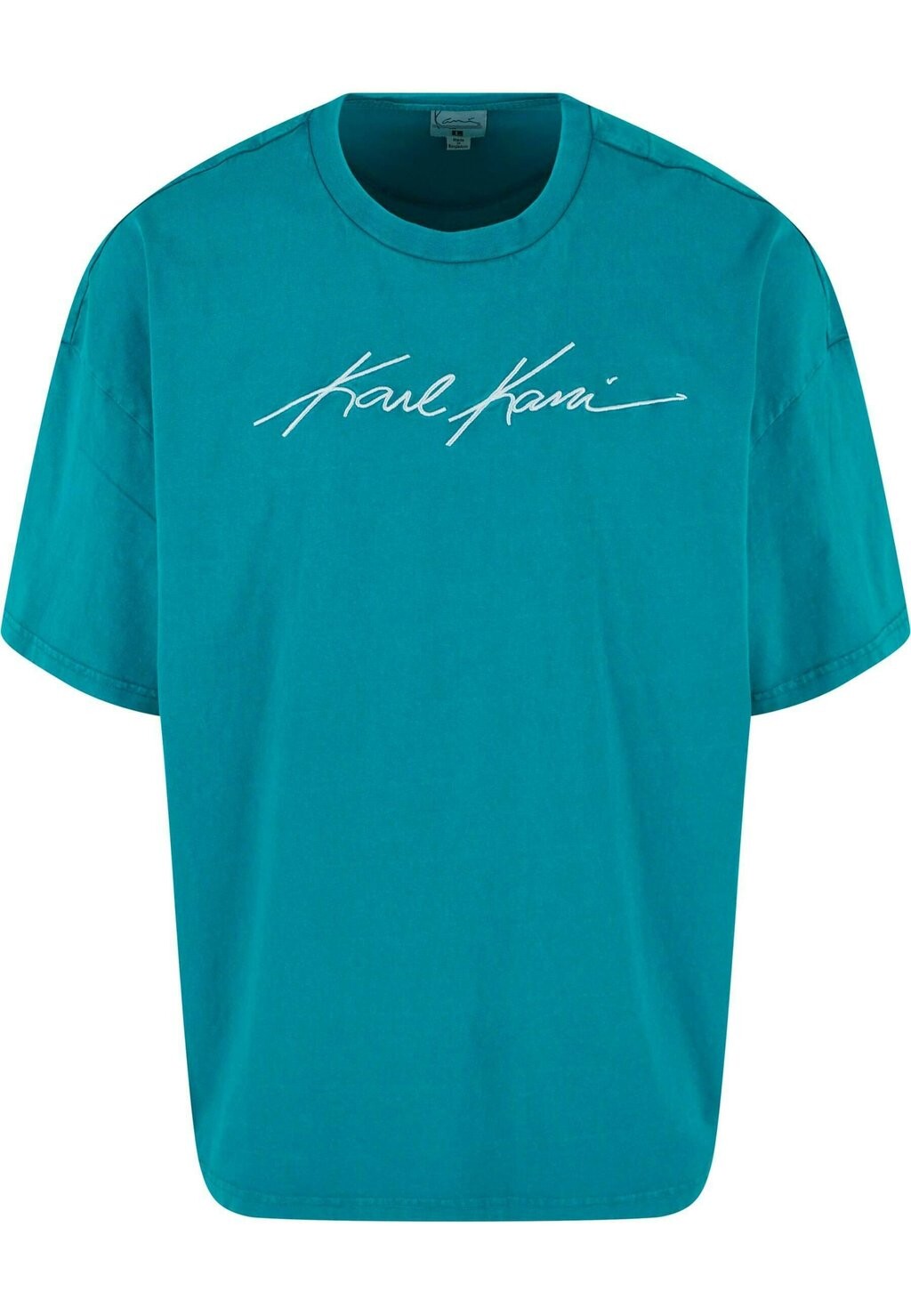 

Футболка с принтом AUTOGRAPH WASHED BOXY TEE Karl Kani, бирюзовый