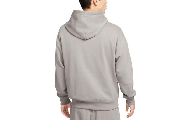 Толстовка Nike Solo Swoosh Fleece Pullover Hoodie 'Grey', серый — фото 2
