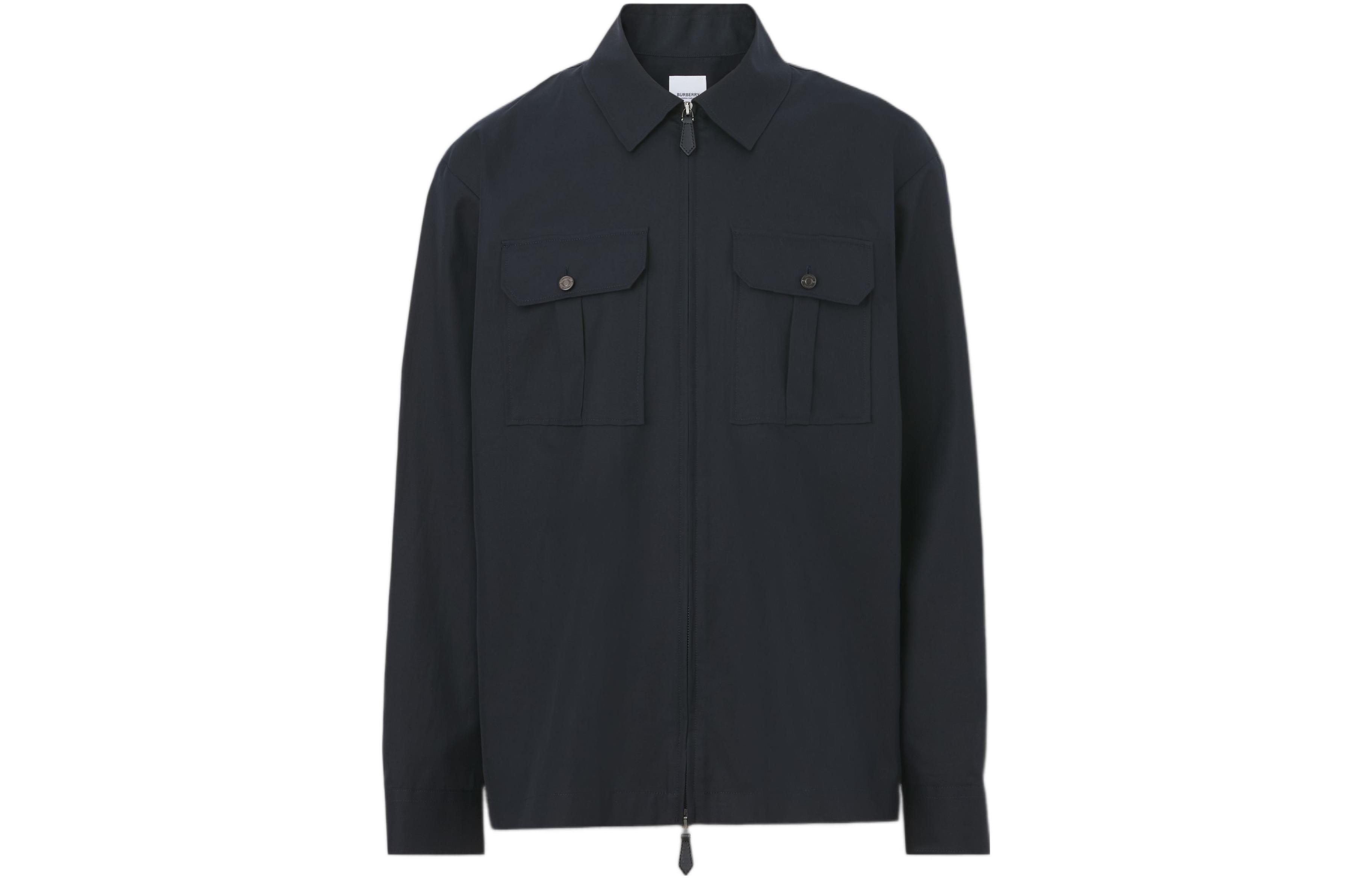 

Хлопковая куртка на молнии Hawes Burberry, темно-синий